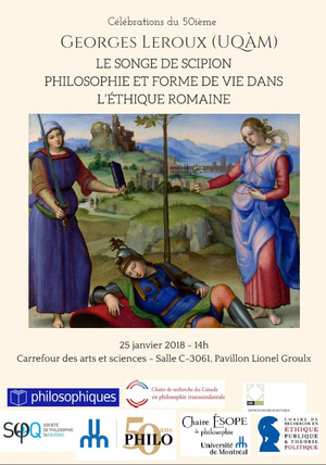 Affiche de la conférence Le songe de Scipion. Philosophie et forme de vie dans l'éthique romaine